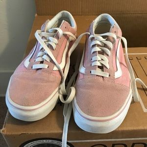Size 9W 7.5M Pink Old Skool Vans